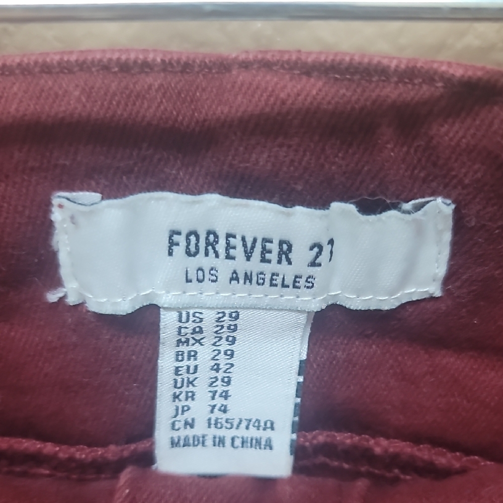 Forever 21 Burgundy Mini Skirt ❤️ - Picture 2 of 3